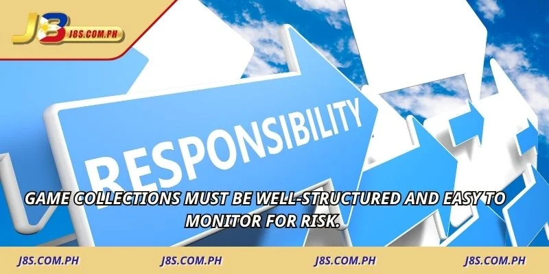 Game collections must be well-structured and easy to monitor for risk. 